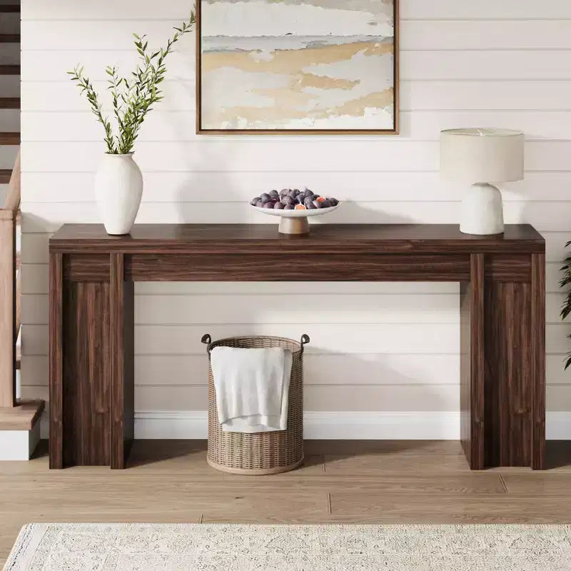 70 Extra-Long Console Table C Wooden Sofa Table for Behind Couch, Entryway, Foyer and Hallway