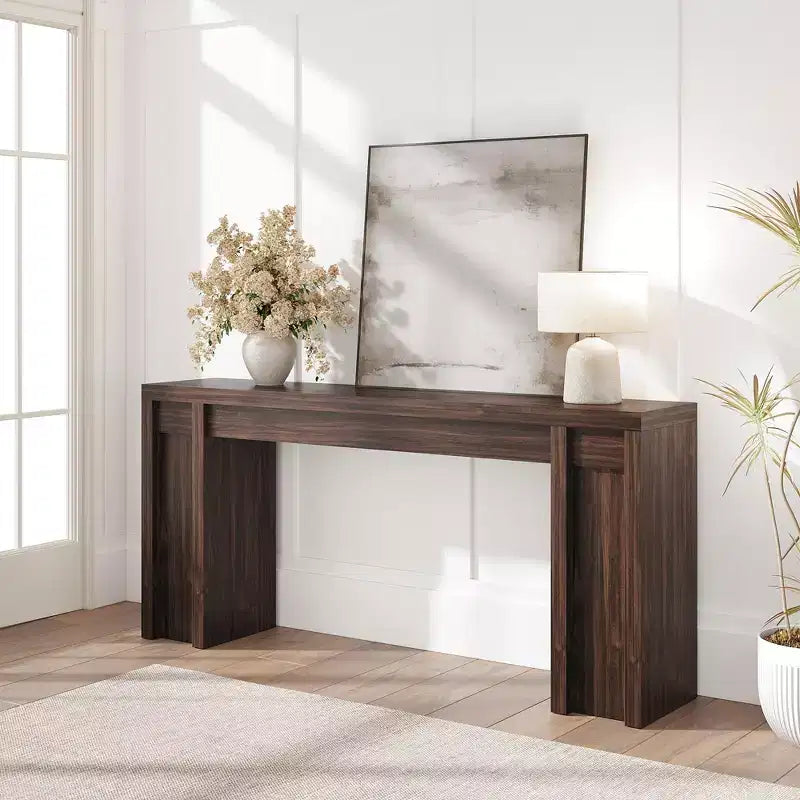 70 Extra-Long Console Table C Wooden Sofa Table for Behind Couch, Entryway, Foyer and Hallway