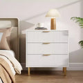 3-Drawer Dresser, Large Nightstand Chest for Bedroom Storage, White