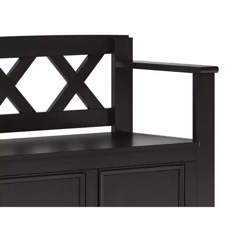 Halifax Solid Wood 36 inch Wide Transitional Entryway Storage Bench