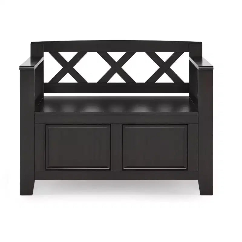 Halifax Solid Wood 36 inch Wide Transitional Entryway Storage Bench