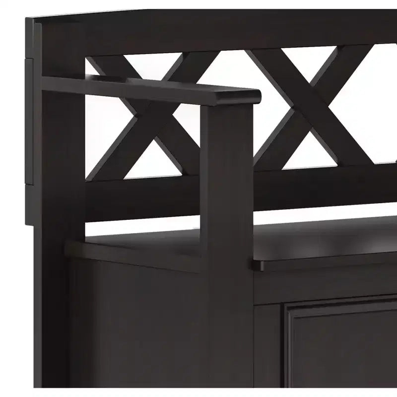 Halifax Solid Wood 36 inch Wide Transitional Entryway Storage Bench