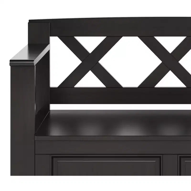 Halifax Solid Wood 36 inch Wide Transitional Entryway Storage Bench