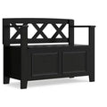 Halifax Solid Wood 36 inch Wide Transitional Entryway Storage Bench