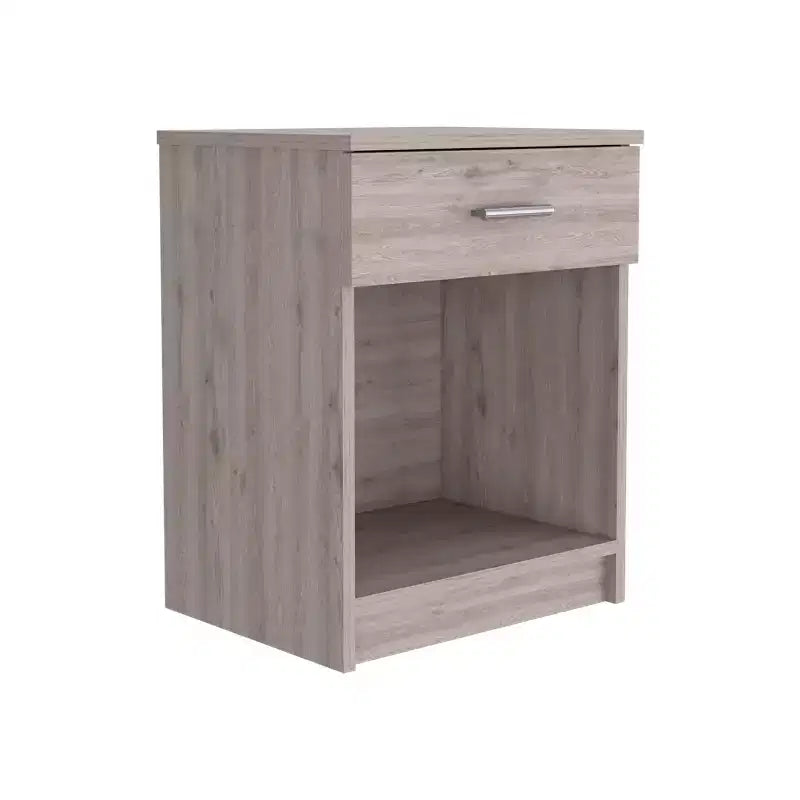 With a clean modern design, this Nightstand 21H, One Drawer, Low Shelf, Superior Top, Light Gray provides practical storage and a sturdy.