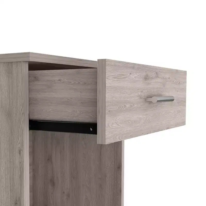 With a clean modern design, this Nightstand 21H, One Drawer, Low Shelf, Superior Top, Light Gray provides practical storage and a sturdy.