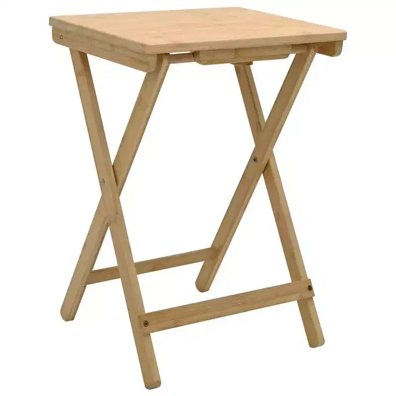 vidaXL Kitchen Table Folding Natural 15.75 x 11.81 x 21.06 in Bamboo