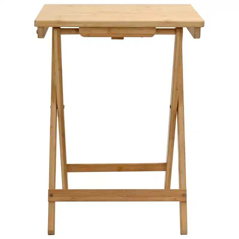 vidaXL Kitchen Table Folding Natural 15.75 x 11.81 x 21.06 in Bamboo