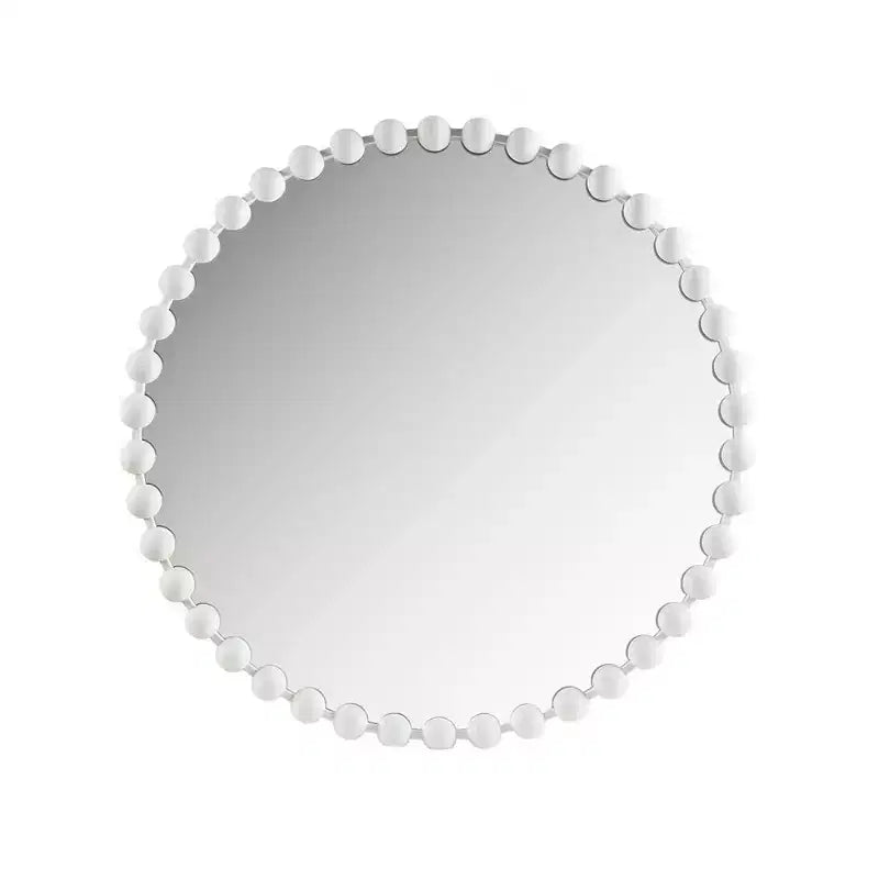 36 Large Round Wall Mirror with Metal Frame, Decorative Wall Mirror for Living Room, Entryway, Bathroom, or Bedroom-Panipeachy