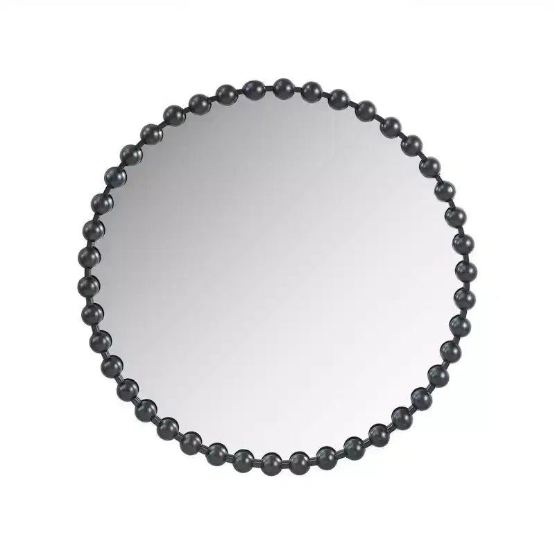 36 Large Round Wall Mirror with Metal Frame, Decorative Wall Mirror for Living Room, Entryway, Bathroom, or Bedroom-Panipeachy