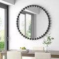 36 Large Round Wall Mirror with Metal Frame, Decorative Wall Mirror for Living Room, Entryway, Bathroom, or Bedroom-Panipeachy