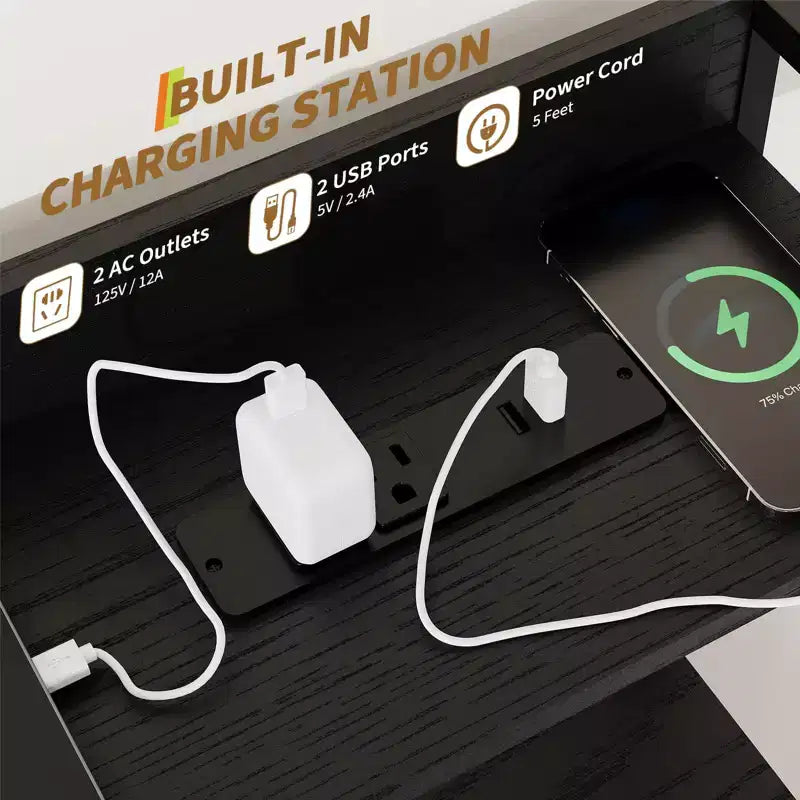 Smart Dresser with 11 Fabric Drawers, Built-in Charging Station & App-Controlled RGB Lighting - Anti-Tipping Design for Bedroom, Living Room, Closet