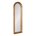 Kate and Laurel Hatherleigh Arch Wood Wall Mirror, Rustic Brown, 12x36