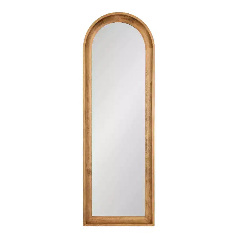 Kate and Laurel Hatherleigh Arch Wood Wall Mirror, Rustic Brown, 12x36