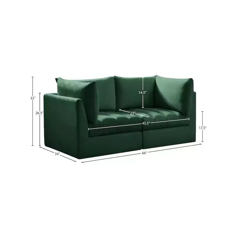 Meridian Furniture Jacob Velvet Modular Sofa
