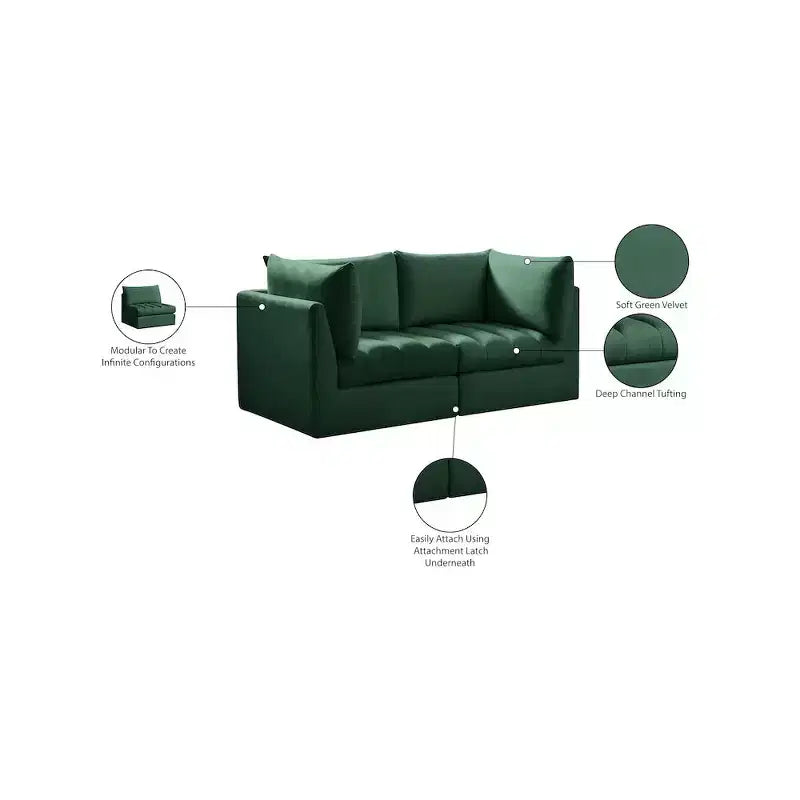 Meridian Furniture Jacob Velvet Modular Sofa