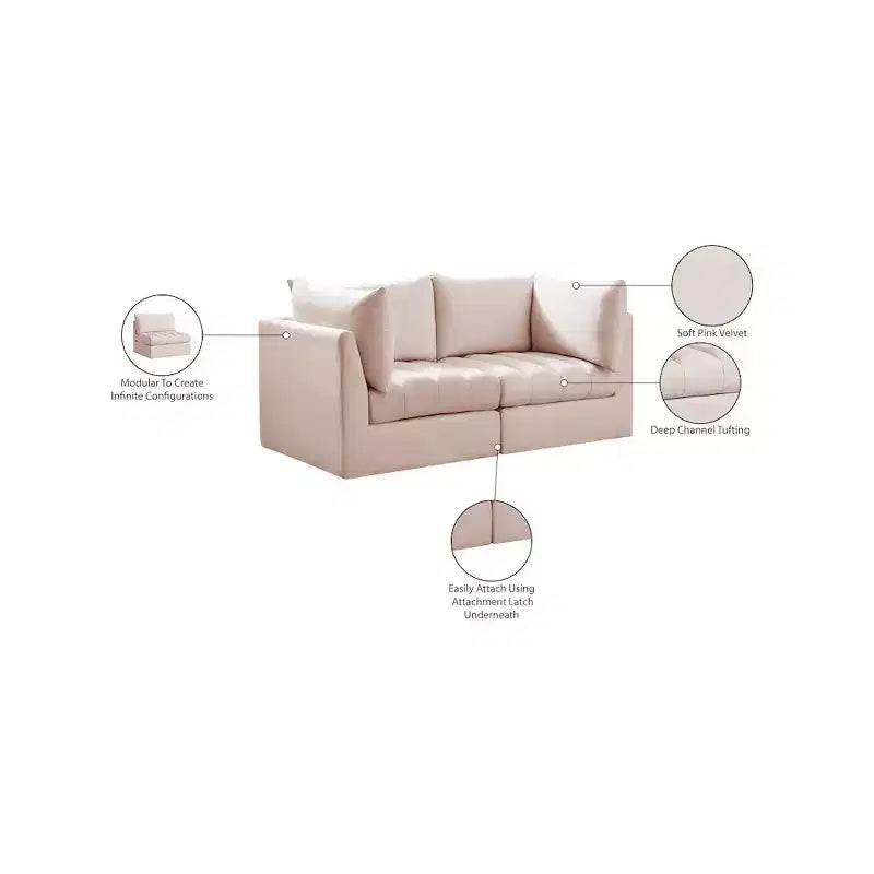 Meridian Furniture Jacob Velvet Modular Sofa