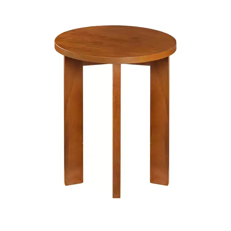 16" Round Side End Table with American Gum Wood Sweet Oak - Flora Home