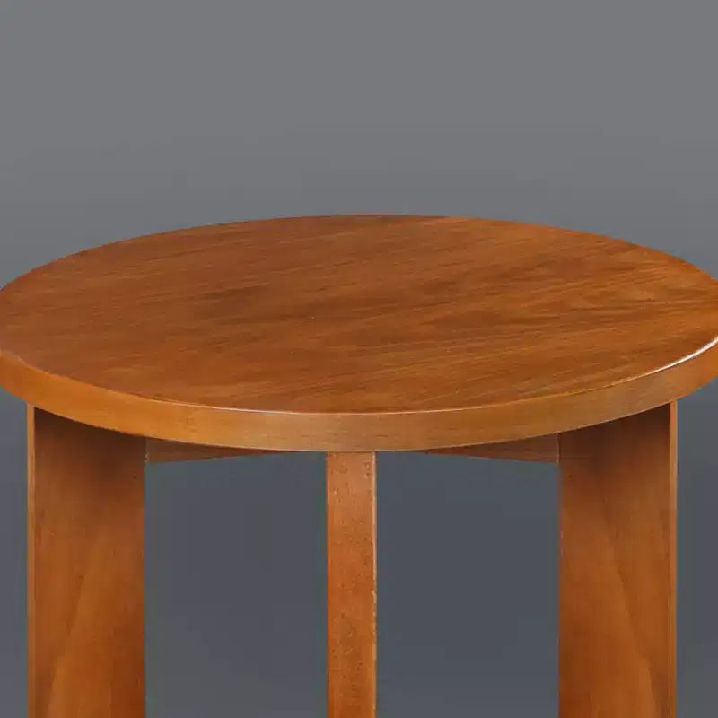 16" Round Side End Table with American Gum Wood Sweet Oak - Flora Home