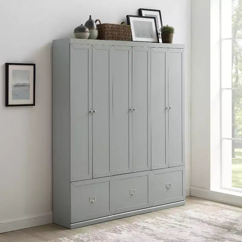 3pc Harper Entryway Set with 3 Pantry Closets Gray - Crosley