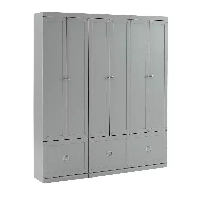 3pc Harper Entryway Set with 3 Pantry Closets Gray - Crosley