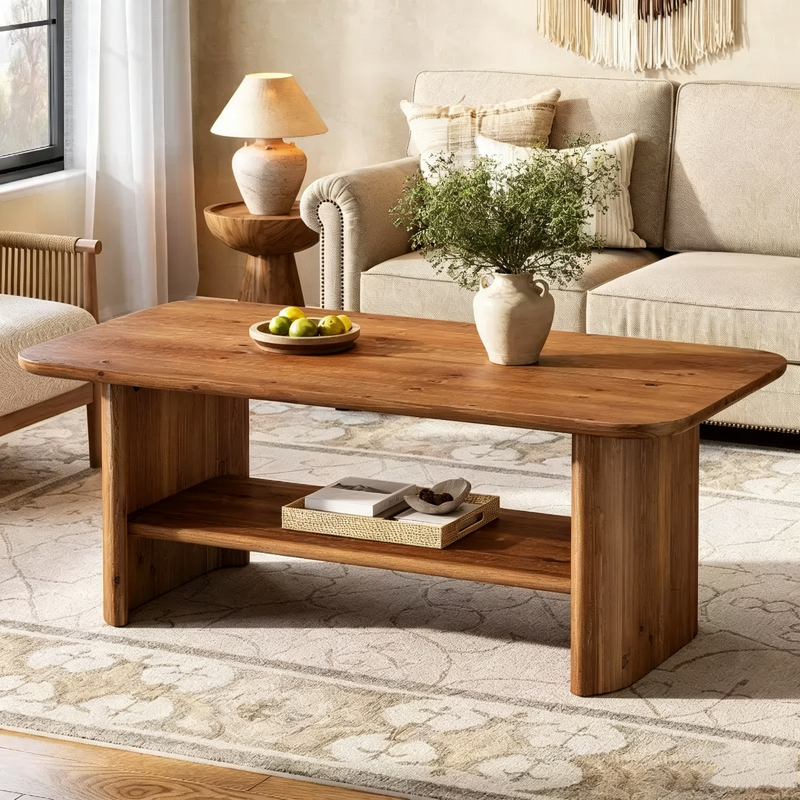 Table basse en bois massif