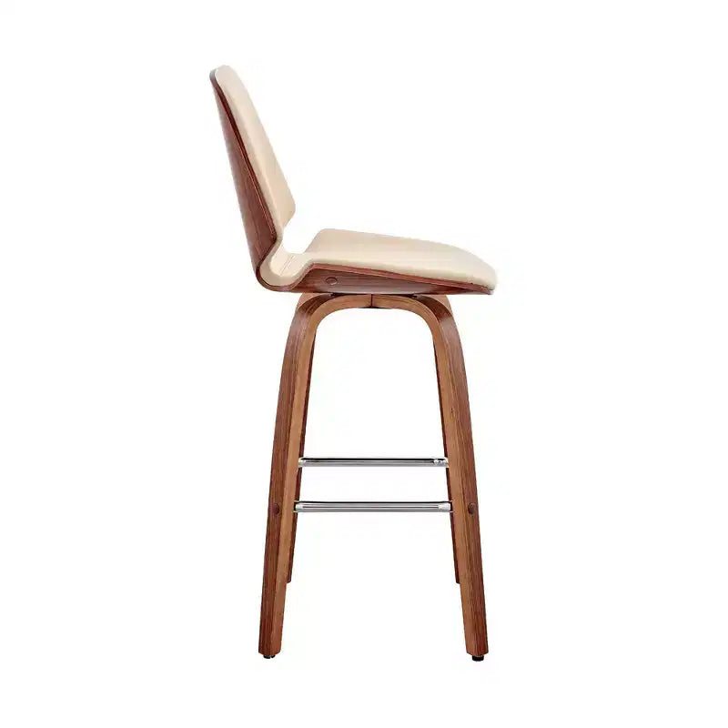26 Arabela Counter Height Barstool with Leather Seat - Armen Living