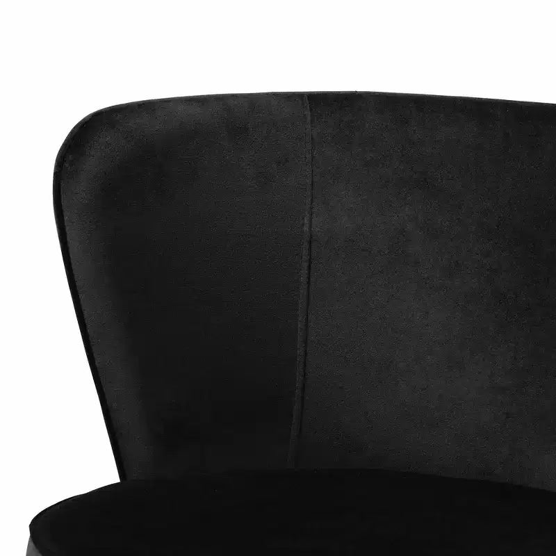 2pc Farah Velvet Fabric Upholstered Metal Dining Chair Set - Baxton Studio