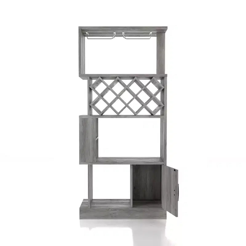 24/7 Shop At Home Wellster Wine Cabinet for 11 Wine Bottles and Stemware Rack